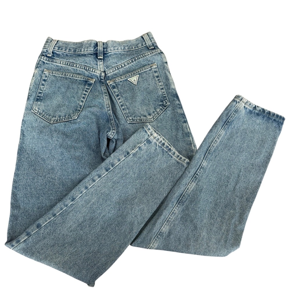 Vintage Guess Jeans Mens 28x34 Light Wash Straight Leg Denim USA Made 90s Grunge